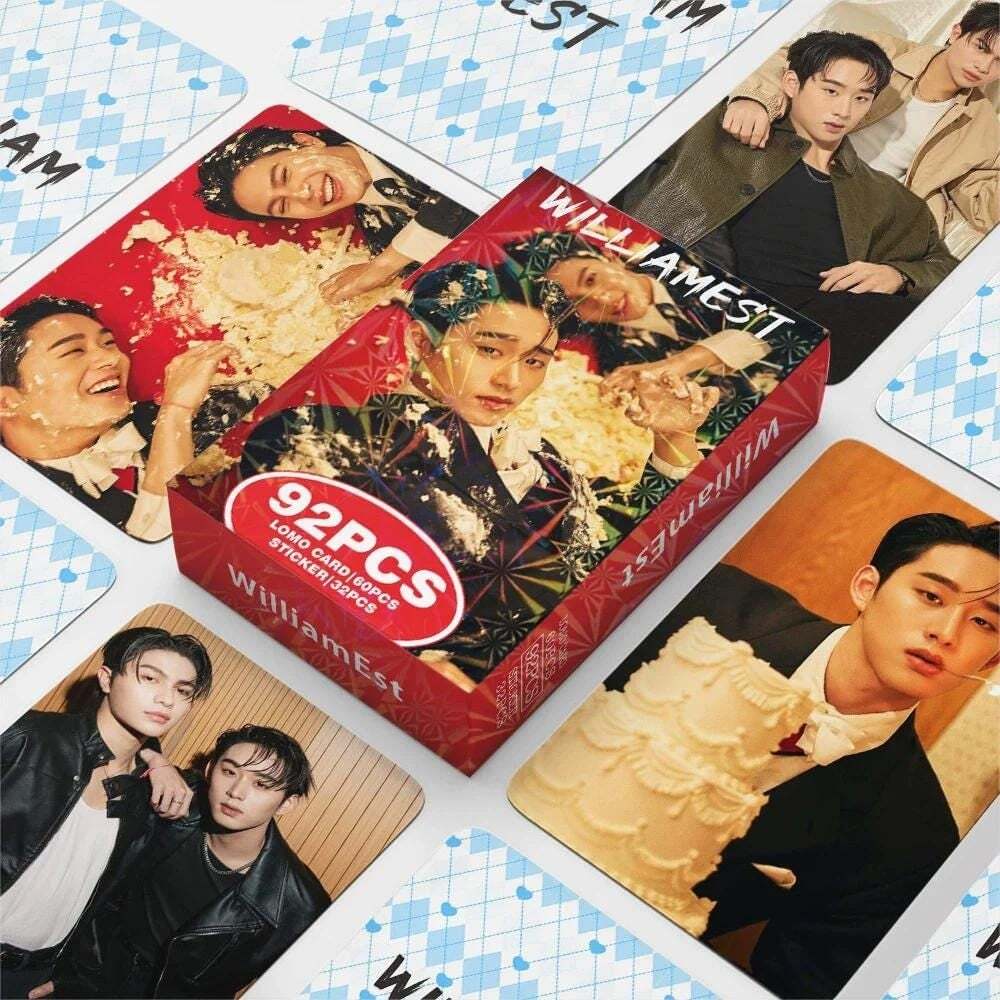 92Pcs/Set Thai Star Williamest Laser Lomo Cards - Drama CP William & Est Hologra